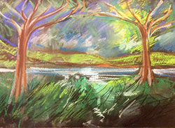 landemere, 42x28cm pastel on paper prints £100 original £250